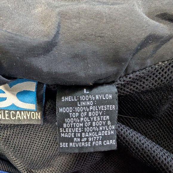 Eagle Canyon Black And Blue Lightweight Men's Jacket Size Large (EUC) - Picture 3 of 8